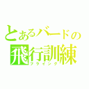 とあるバードの飛行訓練（フライング）