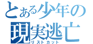 とある少年の現実逃亡（リストカット）