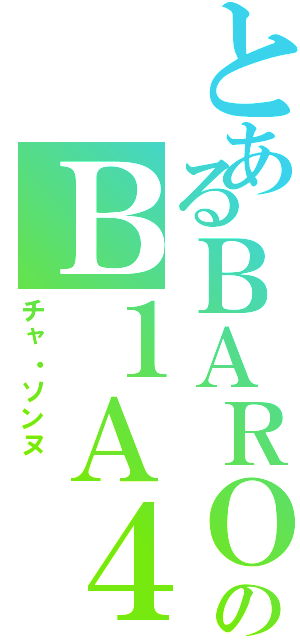 とあるＢＡＲＯのＢ１Ａ４（チャ・ソンヌ ）