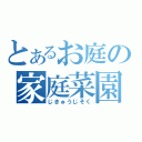 とあるお庭の家庭菜園（じきゅうじそく）