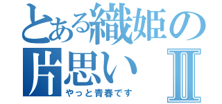 とある織姫の片思いⅡ（やっと青春です）