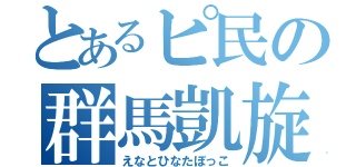 とあるピ民の群馬凱旋記（えなとひなたぼっこ）