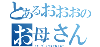 とあるおおおのお母さん（（＊゜∀゜）ウヒャヒャヒャ）