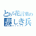 とある花言葉の悲しき兵器（サイサリス）