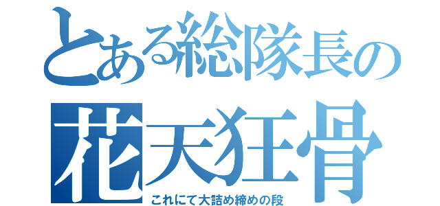 とある総隊長の花天狂骨枯松心中（これにて大詰め締めの段）