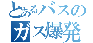 とあるバスのガス爆発（）