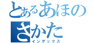 とあるあほのさかた（インデックス）