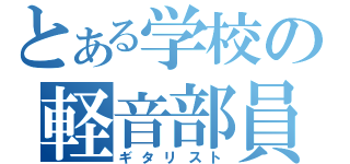 とある学校の軽音部員（ギタリスト）