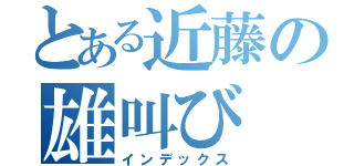 とある近藤の雄叫び（インデックス）