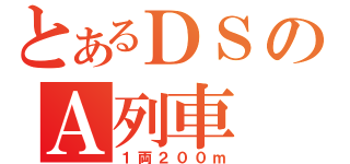 とあるＤＳのＡ列車（１両２００ｍ）