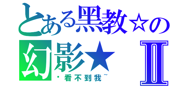 とある黑教☆の幻影★Ⅱ（你看不到我~）