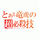 とある竜虎の超必殺技（→←／↓＼→Ｐ）