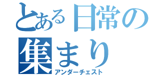 とある日常の集まり（アンダーチェスト）