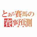 とある賽馬の賽事預測（千里馬）