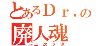 とあるＤｒ．の廃人魂（二次ヲタ）