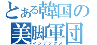 とある韓国の美脚軍団（インデックス）