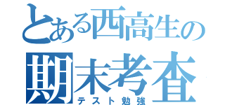 とある西高生の期末考査（テスト勉強）