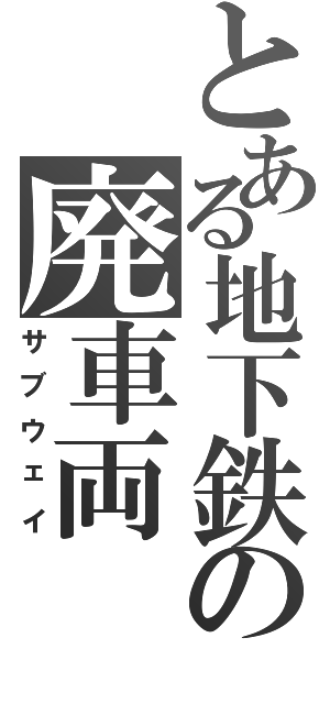 とある地下鉄の廃車両（サブウェイ）