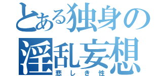 とある独身の淫乱妄想（悲しき性）