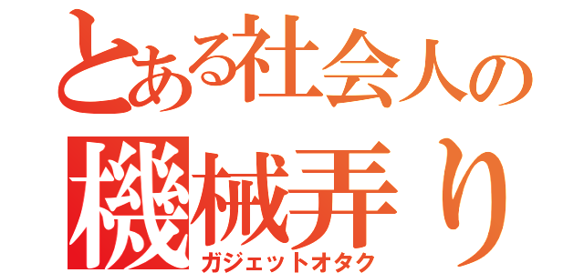 とある社会人の機械弄り（ガジェットオタク）