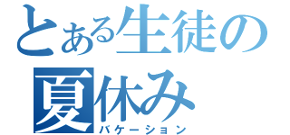 とある生徒の夏休み（バケーション）