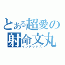 とある超愛の射命文丸（インデックス）