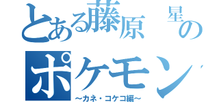 とある藤原 星耶のポケモン厳選（～カネ・コケコ編～）