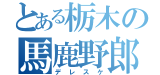 とある栃木の馬鹿野郎（デレスケ）