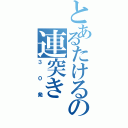 とあるたけるの連突き（３０発）