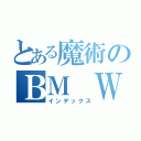 とある魔術のＢＭ Ｗ（インデックス）