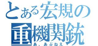 とある宏規の重機関銃（あ、あぶねえ）