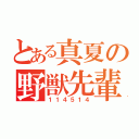 とある真夏の野獣先輩（１１４５１４）