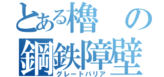 とある櫓の鋼鉄障壁（グレートバリア）