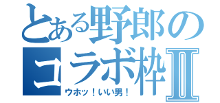 とある野郎のコラボ枠Ⅱ（ウホッ！いい男！）