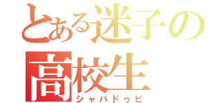 とある迷子の高校生（シャバドゥビ）