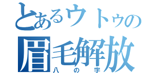 とあるウトゥの眉毛解放（八の字）