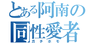 とある阿南の同性愛者（ガチホモ）