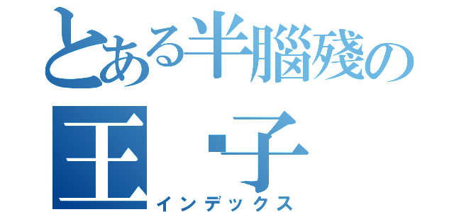 とある半腦殘の王碟子（インデックス）