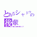 とあるシャドウムーンの後輩（壊れた世界の隅っこで）