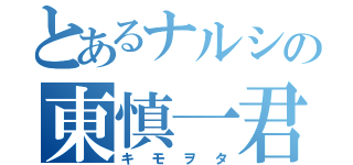 とあるナルシの東慎一君（キモヲタ）