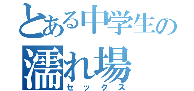 とある中学生の濡れ場（セックス）