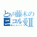 とある藤木のニコル愛Ⅱ（荒らしちゃうぞ）