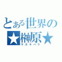 とある世界の★榊原★（サカキバラ）