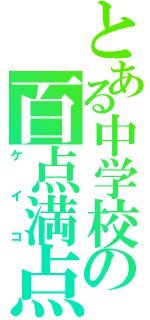 とある中学校の百点満点（ケイコ）