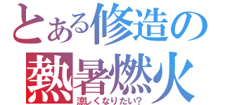 とある修造の熱暑燃火（涼しくなりたい？）