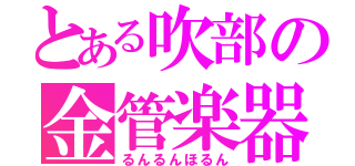 とある吹部の金管楽器（るんるんほるん）