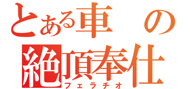 とある車の絶頂奉仕（フェラチオ）