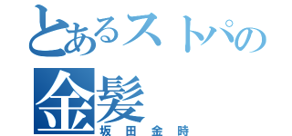 とあるストパの金髪（坂田金時）