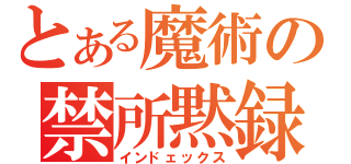 とある魔術の禁所黙録（インドェックス）