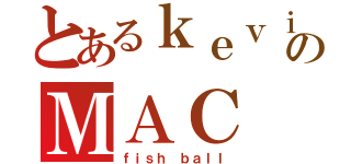 とあるｋｅｖｉｎのＭＡＣ ＢＯＯＫ（ｆｉｓｈ ｂａｌｌ）